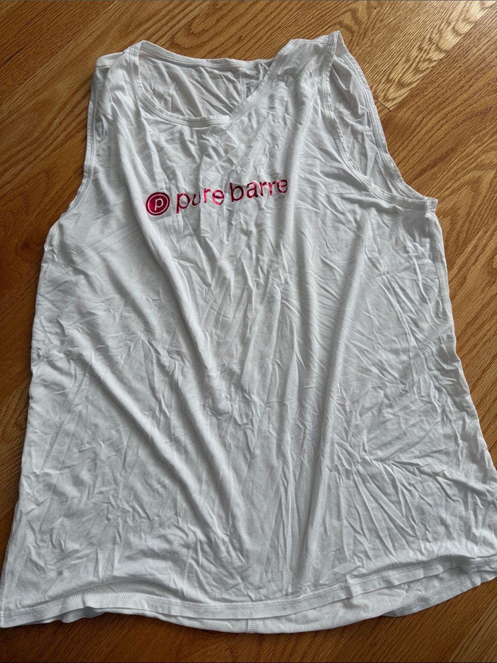 Pure Barre white tank